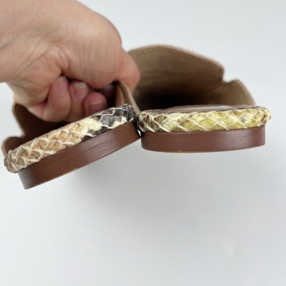 Madewell The Frances Skimmer Mule in Snake Embossed Leather Size 8 - Picture 10 of 14